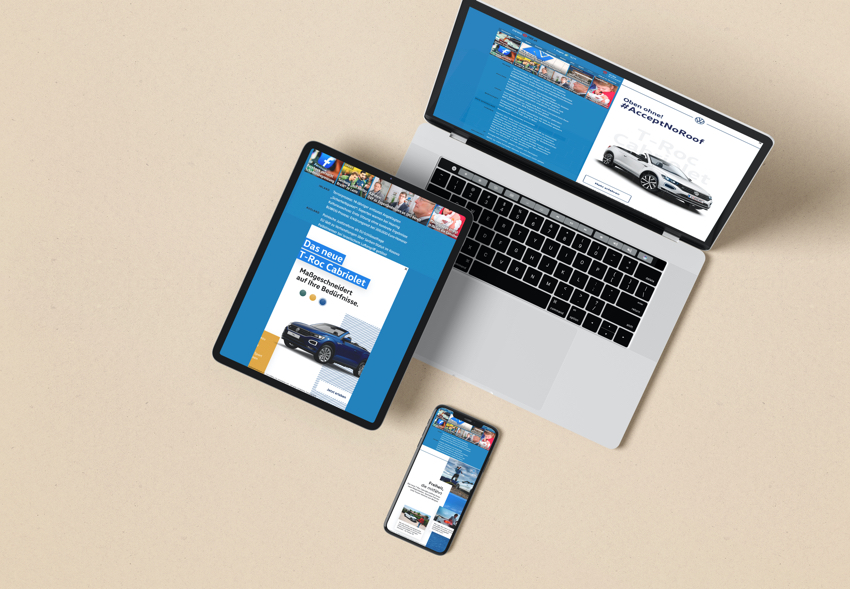Online Werbemittel VW T-Roc Cabriolet